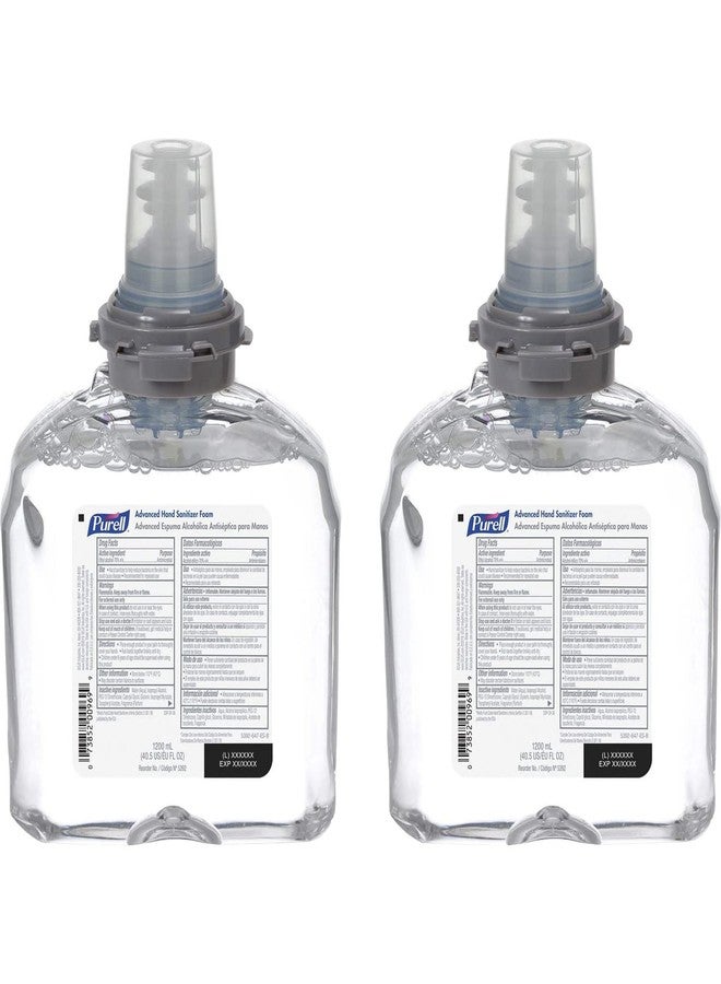 GOJO 539202 Purell Refill, for TFX Dispenser, 1200 ml, 2/CT, Foam - Image 1